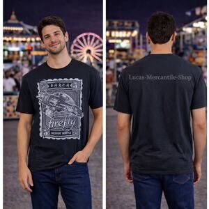 Firefly Delivery Service Geek Fuel Distressed Black T Shirt Men’s Medium